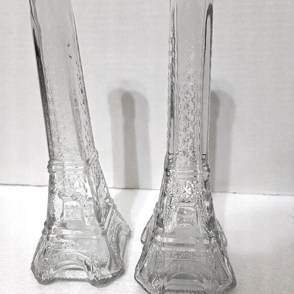 Two Eiffel Tower Decorative Glass Bottles,  Paris Decor, Bud Vase, Home Decor - Picture 10 of 10